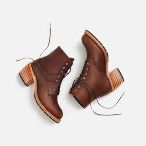 Redwing Clara Leather lace up boot in Amber Harness
